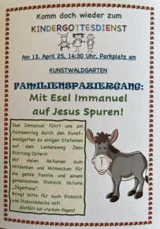 Die ganze Familie ist willkommen bei unserem Kindergottesdienst im Kunstwaldgarten