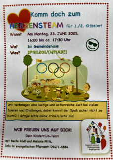 Komm zu unserer Spieleolympiade!